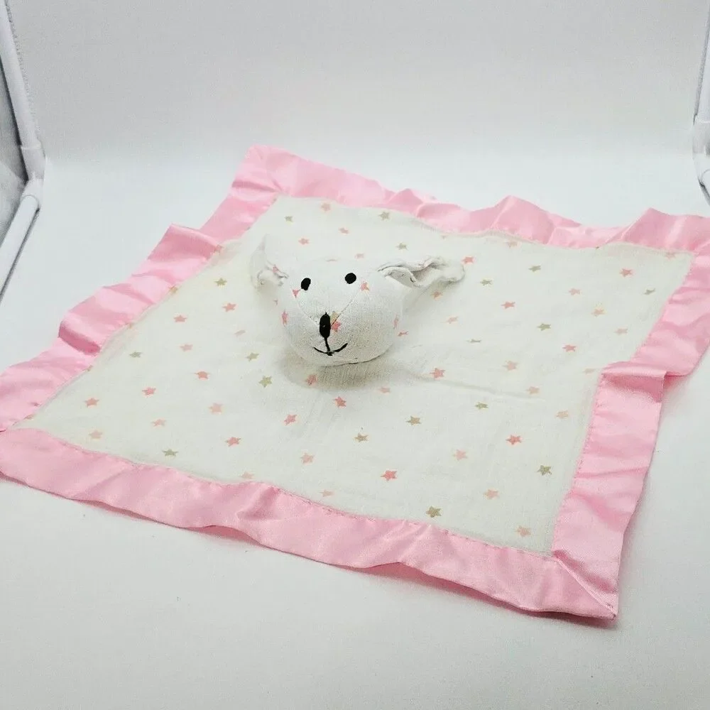 Aden Anais Bunny Lovey Musy Mate Pink Oh My Stars Security Blanket Muslin